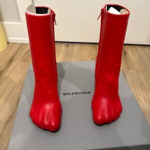 Balenciaga Red Toe Boots